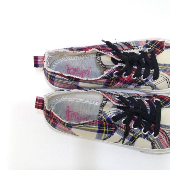 Jellypop Plaid Canvas Comfort Fit Women's 8.5M Sneakers Everyday Go Fasters - Picture 7 of 8